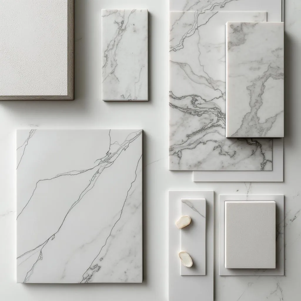 NovaWhite design sketches and moodboard