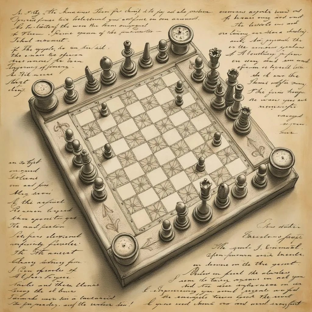 Early concept sketch of NovaWhite game